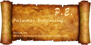 Peleskei Eufrozina névjegykártya